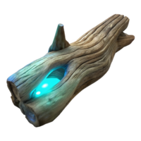 dramatic minimalist Luminescent Driftwood Underside View Cutout Transparent original png