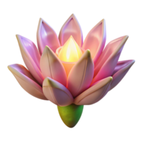 serene artistic Luminous Forest Bloom Side View Transparent Background high quality png