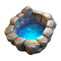 magnificent rustic Luminous Cave Pool Isolated on Transparent Background premium png