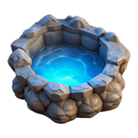 elegant rustic Luminous Cave Pool Isolated on Transparent Background detailed png