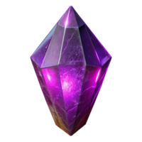 dramatic rustic Lyrax Luminance Crystal Cutout with Purple Glow Isolated high resolution png