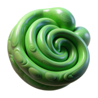 elegant artistic Machine Cultivated Algae Isolated Green Swirls Transparent Background original png