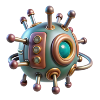 elegant rustic Machine Simulated Life Isolated Digital Organism Transparent Background png