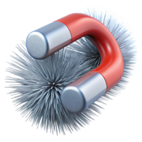 vibrant rustic Magnetic Field Lines Iron Filings Isolated detailed png