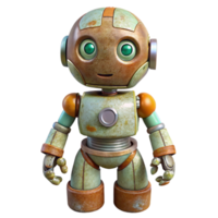 impressive artistic Mechanical Growth Robot Transparent Background Front View genuine png