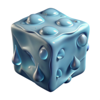 stunning modern Melting Ice Cube with Water Droplets Transparent Background high quality png