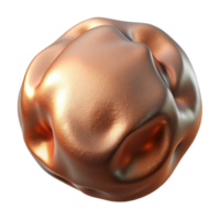 elegant abstract Metallic Blob Copper Sheen Isolated Element high resolution png