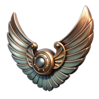 extraordinary traditional Metallic Clockwork Wings Top Angle with Transparent Background genuine png