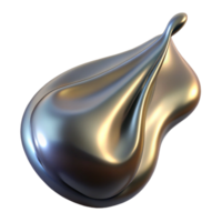 dramatic artistic Metallic Fluid Pour Cutout Angled View png
