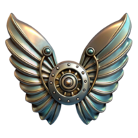 impressive traditional Metallic Clockwork Wings Transparent Background authentic png