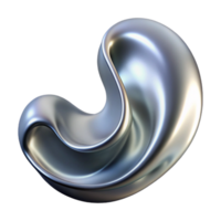extraordinary classic Metallic Fluid Wave Cutout Isometric View exclusive png