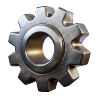 magnificent rustic Metallic Gear Turning Constantly Isolated on Transparent Background exclusive png