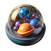 extraordinary creative Micro Universe in a Bubble Cutout Side View high resolution png