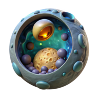 wonderful vintage Micro Universe in a Bubble Cutout Side View premium png