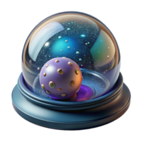 impressive rustic Micro Universe in a Bubble Cutout Side View authentic png