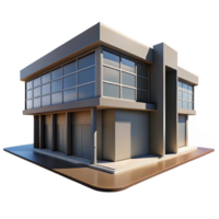 serene abstract Modern Building with Sharp Shadows Isolated high resolution png