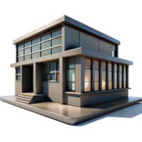 magnificent modern Modern Building with Sharp Shadows Isolated png