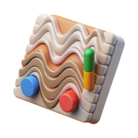 stunning creative Modern Seismic Data Chart Isolated Element original png