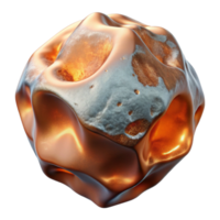 wonderful abstract Molten Copper and Ice Cutout with Transparent Background exclusive png