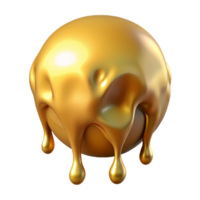 magnificent contemporary Molten Gold Dripping Cutout with High Shine high quality png