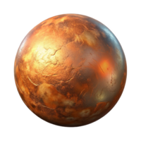 stunning minimalist Molten Copper Orb Cutout on Transparent Background high resolution png