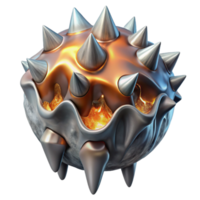 stunning contemporary Molten Metal and Ice Collision Front View Transparent Cutout exclusive png