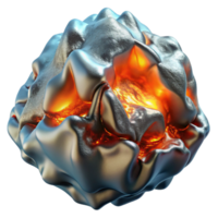 serene creative Molten Metal and Ice Collision Front View Transparent Cutout genuine png