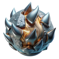wonderful contemporary Molten Metal and Ice Collision Front View Transparent Cutout high quality png