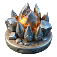 serene creative Molten Metal and Ice Collision Front View Transparent Cutout original png