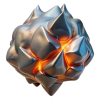 elegant rustic Molten Metal Ice Collision Side Angle Isolated premium png