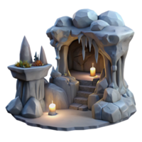 stunning vintage Moonlit Cavern Transparent Background Cliffside View high resolution png