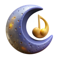 wonderful creative Moonlit Melody Cutout Transparent Background Front View professional png