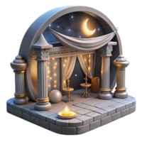 beautiful rustic Moonlit Performance Transparent Background Backlit premium png