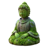 serene rustic Moss Covered Statue Isolated Serene Atmosphere genuine png