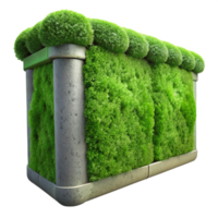 elegant artistic Moss Covered Wall Section Transparent Background Green Texture premium png