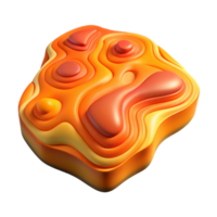 serene rustic Multicolored Topographic Map with Orange Highlights Isolated high resolution png