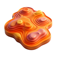 extraordinary classic Multicolored Topographic Map with Orange Highlights Isolated professional png