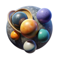 elegant creative Multiverse Concept Overlapping Realities Isolated high resolution png