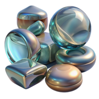 vibrant rustic Multiple Objects Distorted Glass Reflection Transparent Background original png