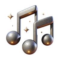 serene rustic Musical Notes in Space Isolated with Sparkling Effect high resolution png