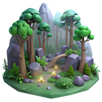 impressive traditional Mystical Forest Background Transparent Background Isolated authentic png