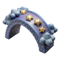 dramatic minimalist Nebula Bridge Cutout Spanning Star Clusters Front View exclusive png