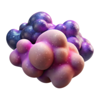 serene modern Nebula Clouds Cutout with Vibrant Colors Isolated high resolution png