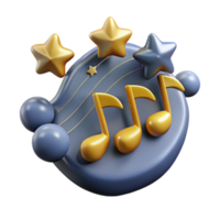 serene rustic Night Sky Harp Player Transparent Background with Flowing Gown original png