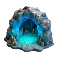 impressive minimalist Ocean Depth Glowing Grotto Cutout Isolated Element professional png