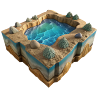 stunning modern Ocean Floor Debris Isolated with Scattered Objects professional png