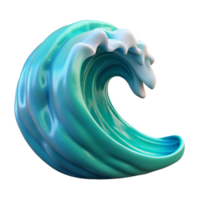 dramatic rustic Ocean Wave Crest Cutout Blue Green Foam Transparent Background genuine png