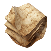 dramatic creative Old Paper Texture Cutout with Stained Edges Transparent Background professional png