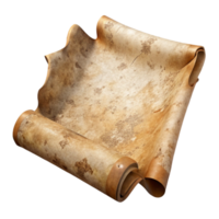 dramatic vintage Old Paper Texture Cutout with Stained Edges Transparent Background authentic png