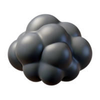 serene artistic Ominous Dark Gray Storm Cloud Isolated Element authentic png